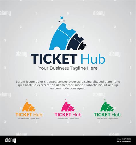 Ticket Hub Logo Design Template Stock Vector Image & Art - Alamy