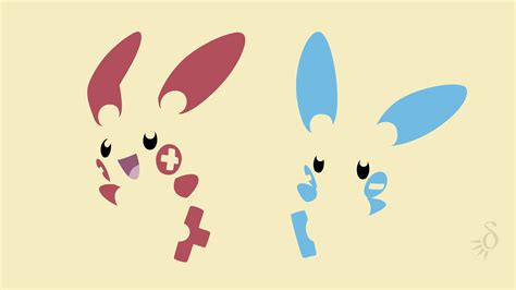 Plusle and Minun by Krukmeister on DeviantArt