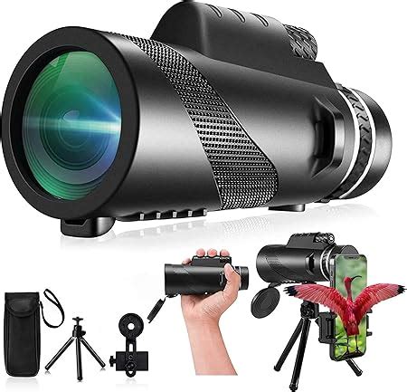 80x100 Monocular-Telescope High Powered Monocular for Adults Monocular for Smartphone Adapter ...