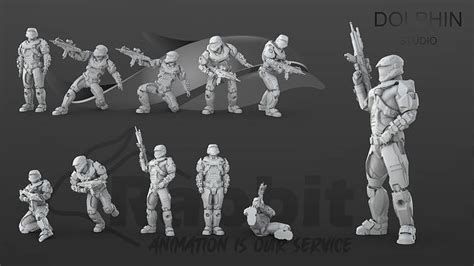 Halo Spartan IV Figure Set 01 3D model 3D printable | CGTrader