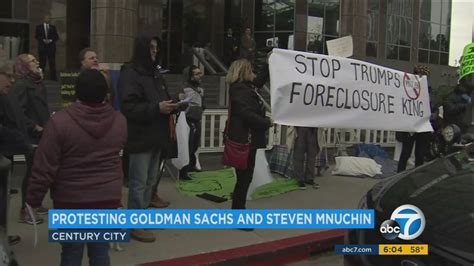 Groups protest Steve Mnuchin near Bel Air home - ABC7 Los Angeles