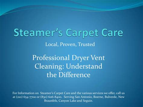 Professional Dryer vent Cleaning: Understand the Difference | PPT