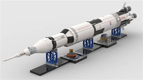 Display Stand For LEGO® Ideas: NASA Apollo Saturn V (92176) — Wicked ...