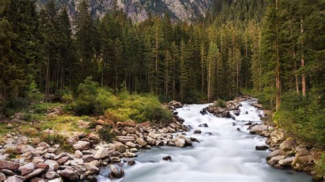 Mountain stream, upper part of Krimml waterfalls, High Tauern National Park, Austria | Windows ...