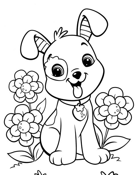 Cartoon Puppy Coloring Pages at GetColorings.com | Free printable ...