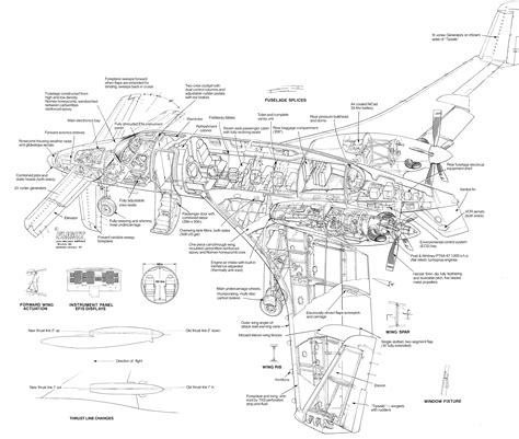 Beechcraft Starship Cutaway Drawing in High quality