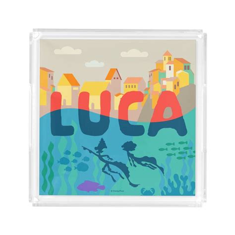 Luca Above and Below with Alberto & Luca Acrylic Tray Color: sea. Gender: unisex. Age Group ...