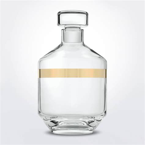 Clear and Gold Liquor Glass Bottle | Maison Numen