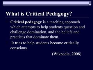 Critical Pedagogy | PPT