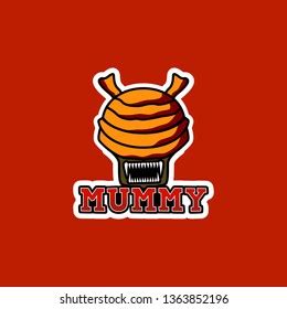 Mummy Logo Halloween Design Stock Vector (Royalty Free) 1363852196 ...