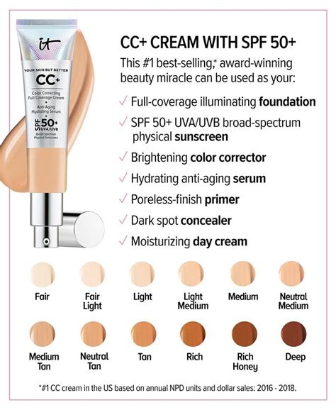 IT Cosmetics CC+ Cream with SPF 50+ & Reviews - Shop All Brands - Beauty - Macy's