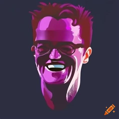 Abstract silhouette of chandler bing laughing on Craiyon