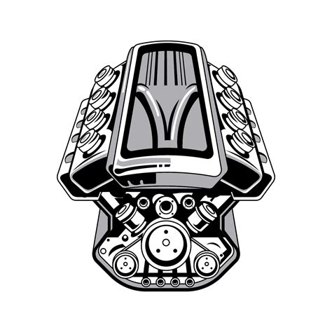 V8 Engine Vector Art, Icons, and Graphics for Free Download