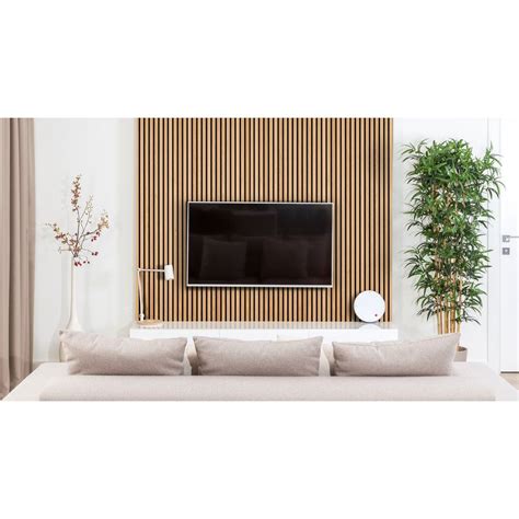 Acupanel® Rustic Oak Acoustic Wood Wall Panels | Feature wall living room, Living room tv wall ...