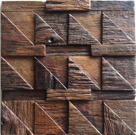 Natural Wood Mosaic Tile NWMT050 Wood Mosaics 3D Backsplash Tile Ancient Wood Mosaic Tiles ...