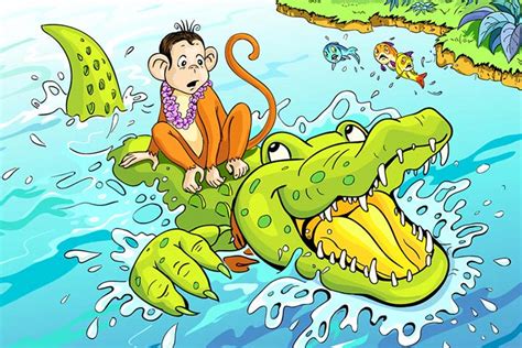 'The Monkey And The Crocodile' Story For Your Kid