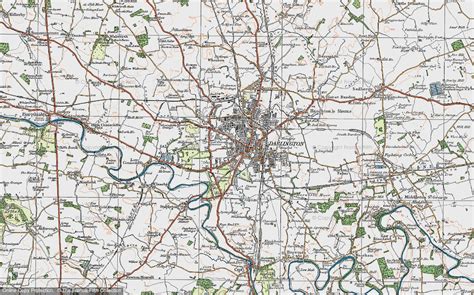 Historic Ordnance Survey Map of Darlington, 1925