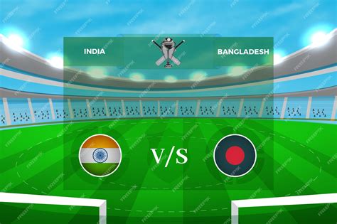 Premium Vector | Cricket world cup 2023 of participating team India vs Bangladesh