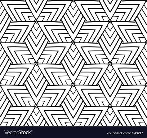 Seamless black and white geometric pattern Vector Image