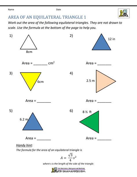 Area of Equilateral Triangle