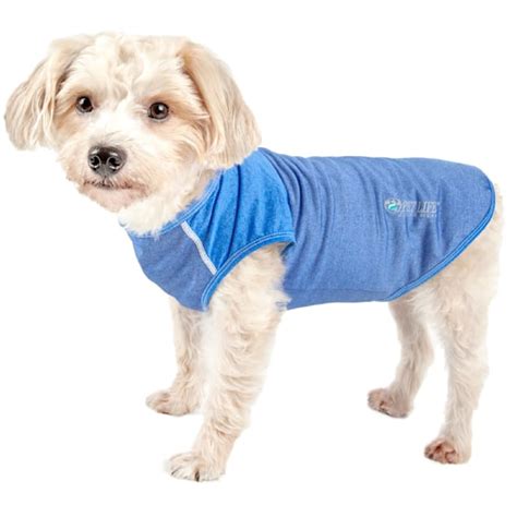 Pet Life Active Aero-Pawlse Heathered Blue Quick-Dry Dog Tank Top T ...