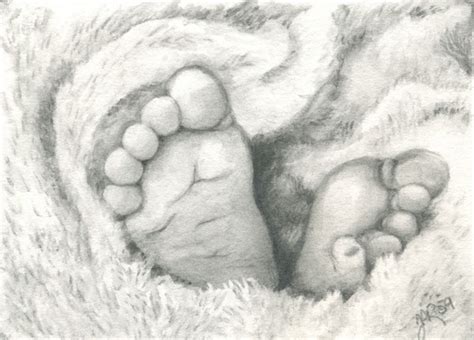 Baby Feet Sketch at PaintingValley.com | Explore collection of Baby ...