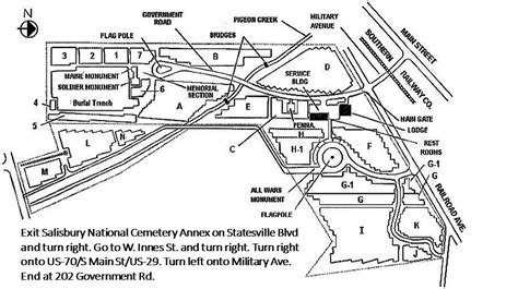 Map of Salisbury National Cemetery Annex and Salisbury National Cemetery - National Cemetery ...