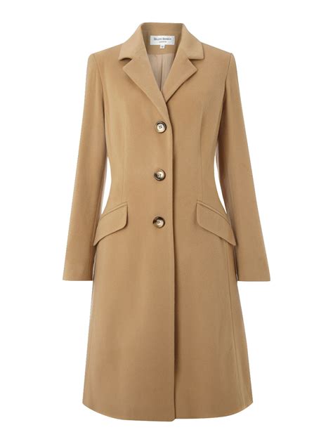 Helene berman Cashmere Wool Blend Coat in Natural | Lyst