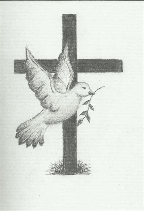 Cross Drawings Pencil | Line Drawing | Jesus drawings, Cross drawing ...