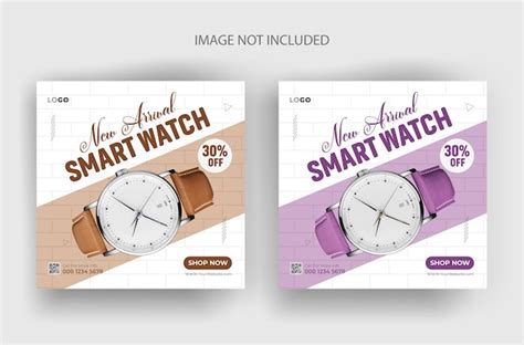 Premium Vector | Two posters for smart watch and a watch