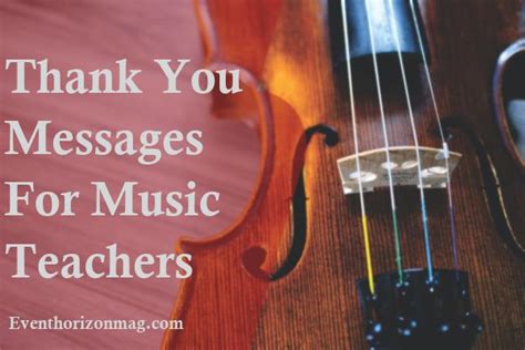 50+ Thank You Messages For Music Teachers - EventhOrizonMag