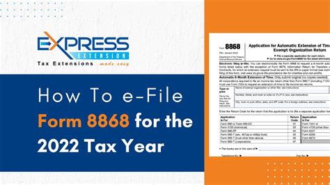 How to e-File Form 8868 for the 2022 Tax Year with ExpressExtension.com - YouTube