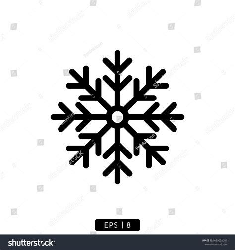 Snow Icon Vector Logo Illustration Simple Stock Vector (Royalty Free ...