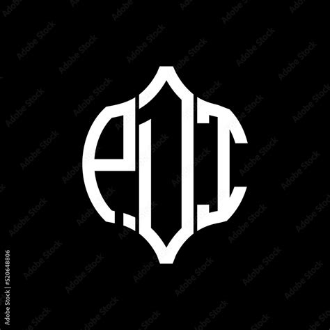 PDI letter logo. PDI best black background vector image. PDI Monogram logo design for ...