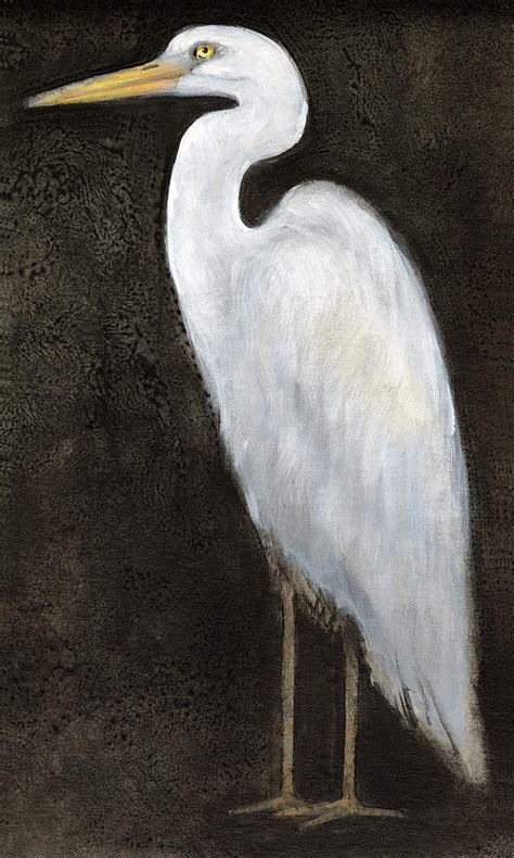 White Heron Portrait II Painting by Tim O'toole - Fine Art America