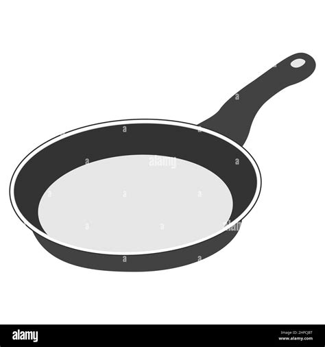 Frying pan isolated on white background. Frying pan. Silhouette symbol ...