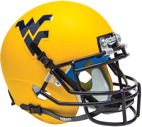 Fanatics Authentic - West Virginia Mountaineers Schutt Yellow Mini ...