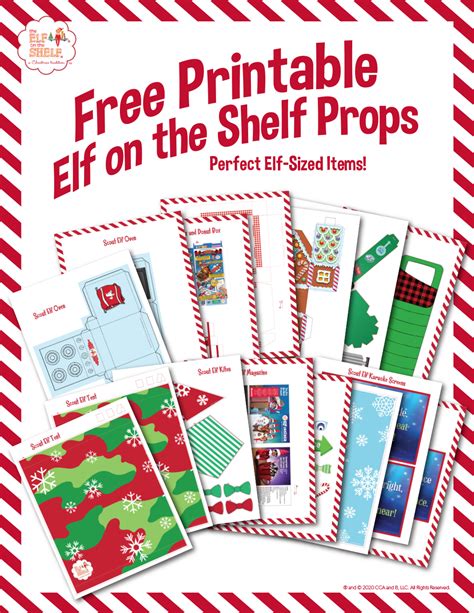 Download Free Printable Elf on the Shelf Props | The Elf on the Shelf