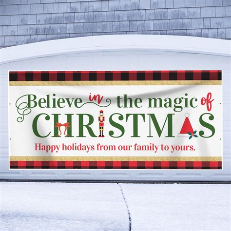 Very Merry Garage Door Banner in 2021 | Christmas banners, Garage doors, Metal garage doors