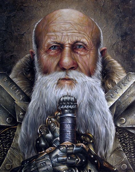 Dwarf Fantasy Art Traditional Portrait Original Painting - Etsy