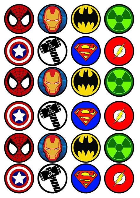 Avengers Cupcakes Toppers, Avenger Cupcakes, Superhero Cupcake Toppers ...