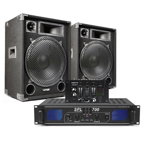 DJ Set for Kids - 15" Speakers, Amplifier & Mixer