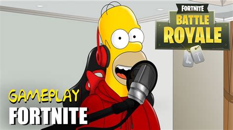 Homero Simpson jugando Fortnite (Gameplay) - Simpsonized - YouTube