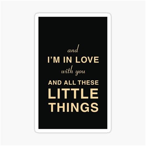 "One Direction - Little Things - Lyrics" Sticker for Sale by ...