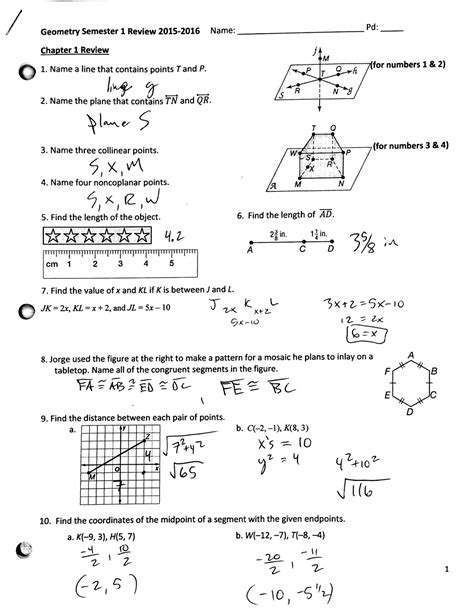 Mr. Suominen's Math Homepage: Geometry Practice Final Answers