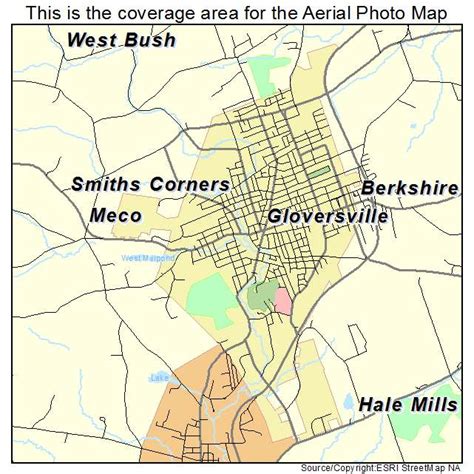 Aerial Photography Map of Gloversville, NY New York