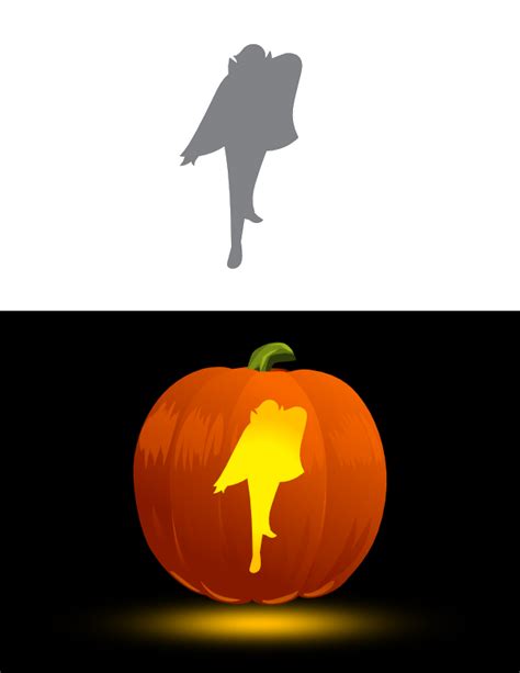 Printable Simple Vampire Pumpkin Stencil