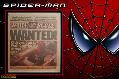 Spiderman Daily Bugle Newspaper original movie prop