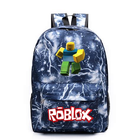 WM Roblox Backpack Daypack Schoolbag Bookbag Lightning Bag Smile - Bags