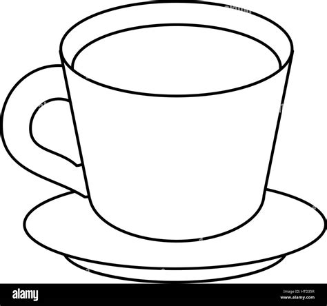 Cup and plate Stock Vector Images - Alamy